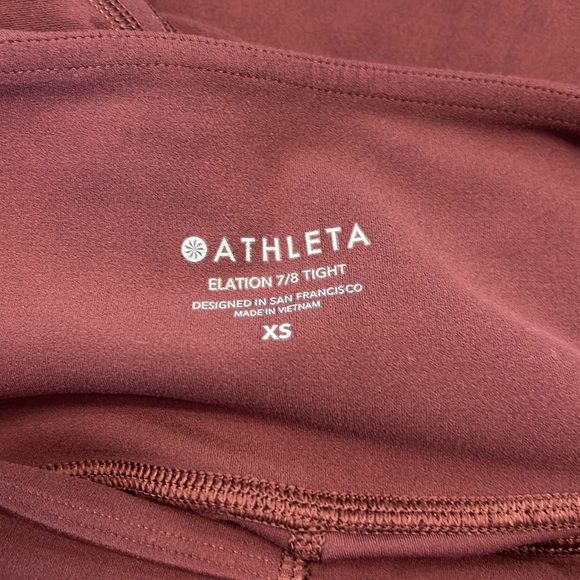 Athleta Elation 7/8 Tight Extra Small Maroon - Picture 5 of 9